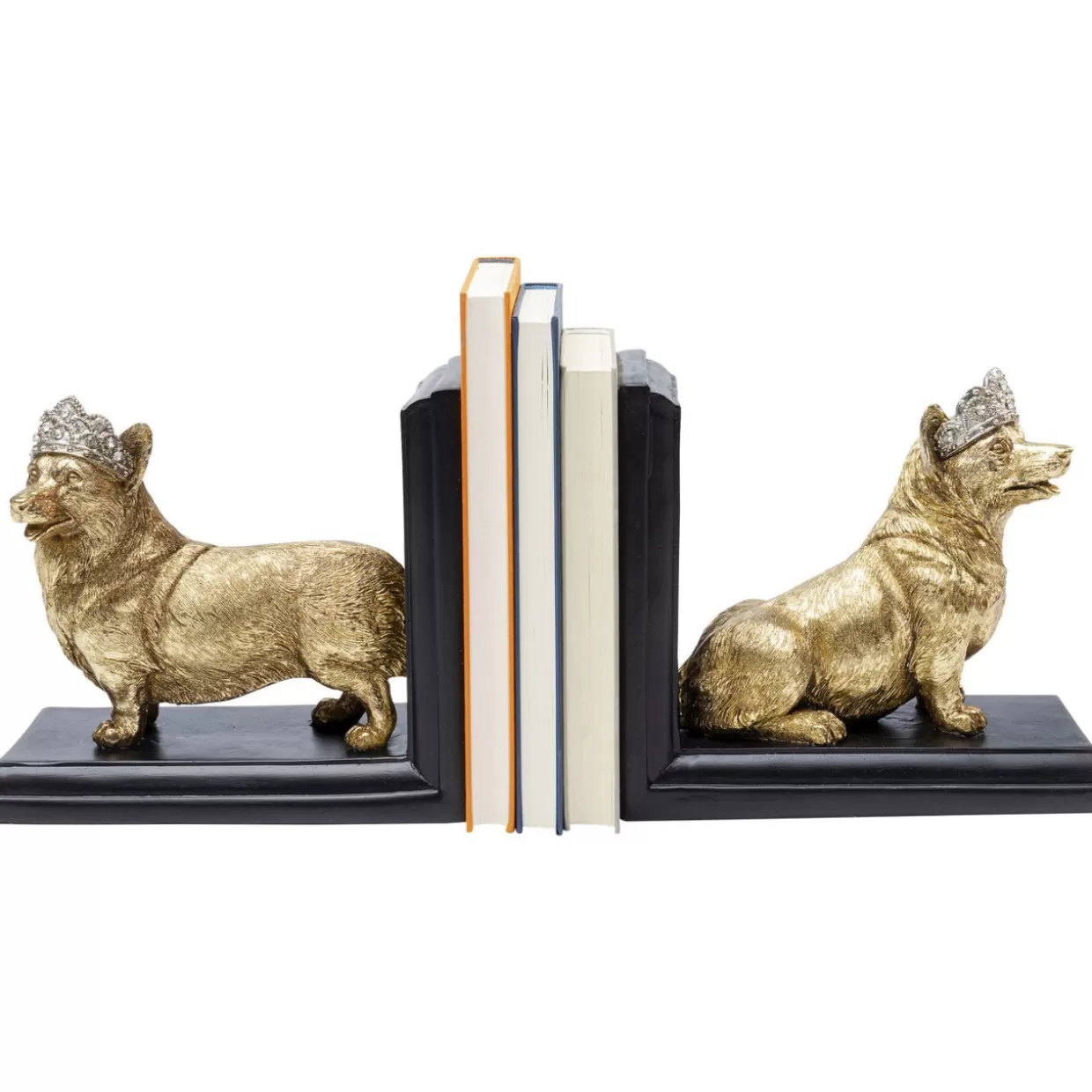 KARE Design Deko & Geschenkartikel | Buchstutze Royal Standing Corgi (2/Set)