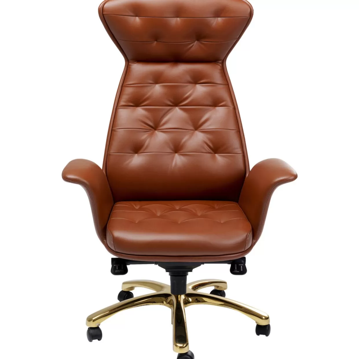 KARE Design Stühle | Burodrehstuhl Brady Messing