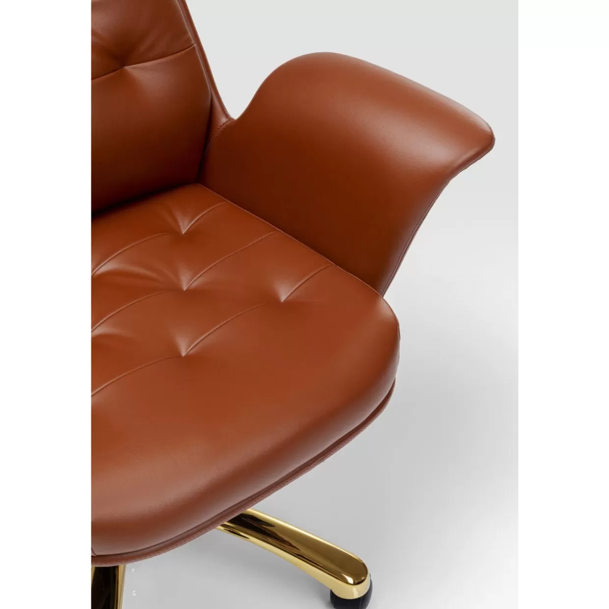 KARE Design Stühle | Burodrehstuhl Brady Messing