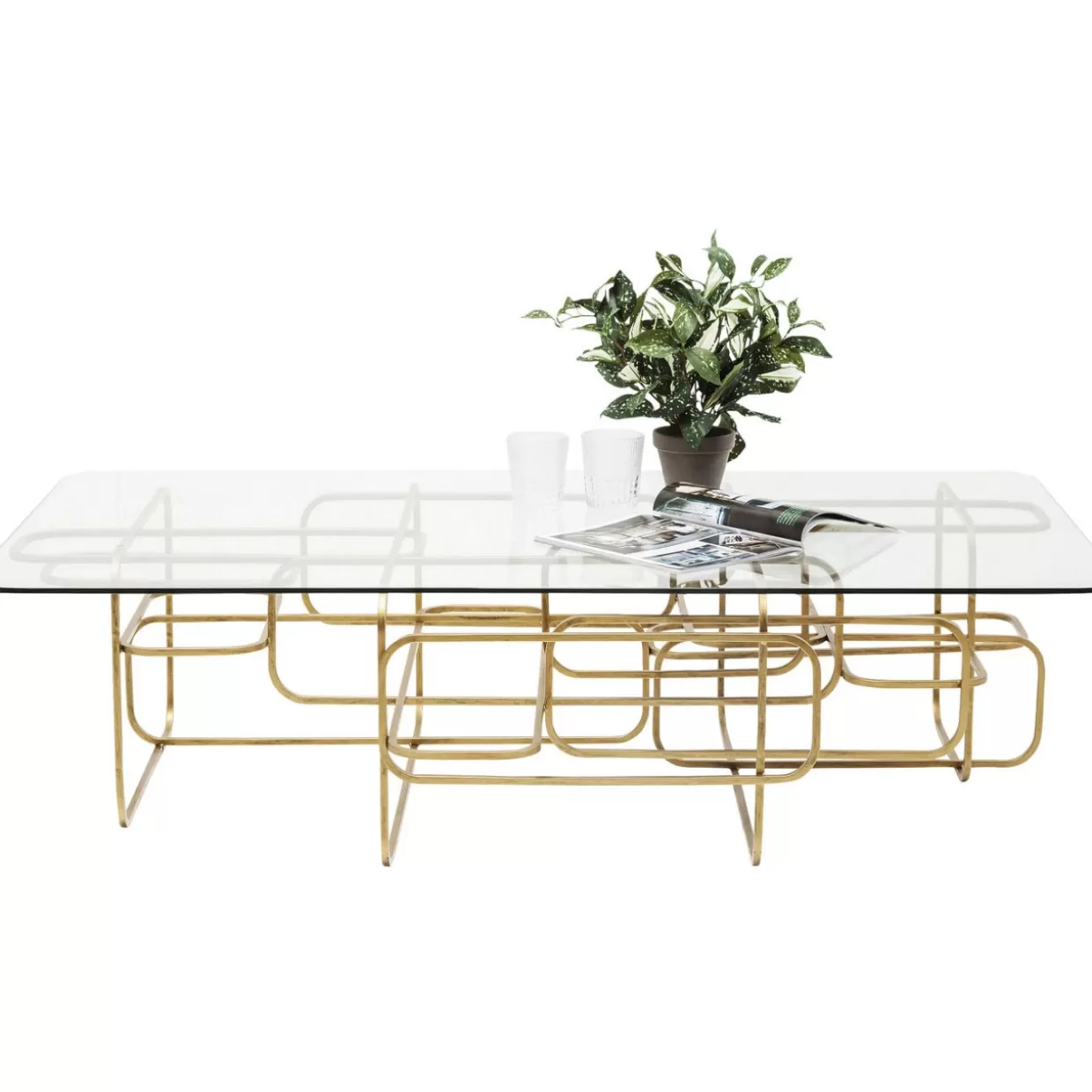KARE Design Tische | Couchtisch Meander Gold 140X80Cm