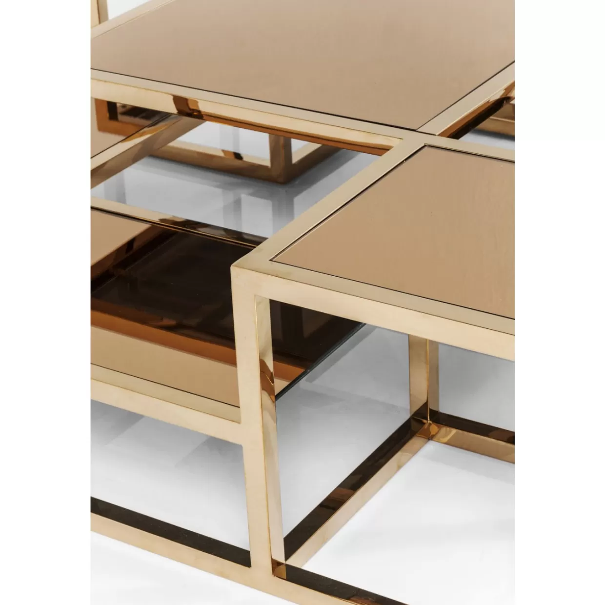 KARE Design Tische | Couchtisch Steps Gold 120X120Cm