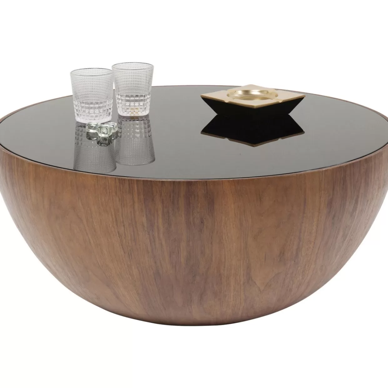 KARE Design Tische | Couchtisch Tear Drops Walnuss O80Cm
