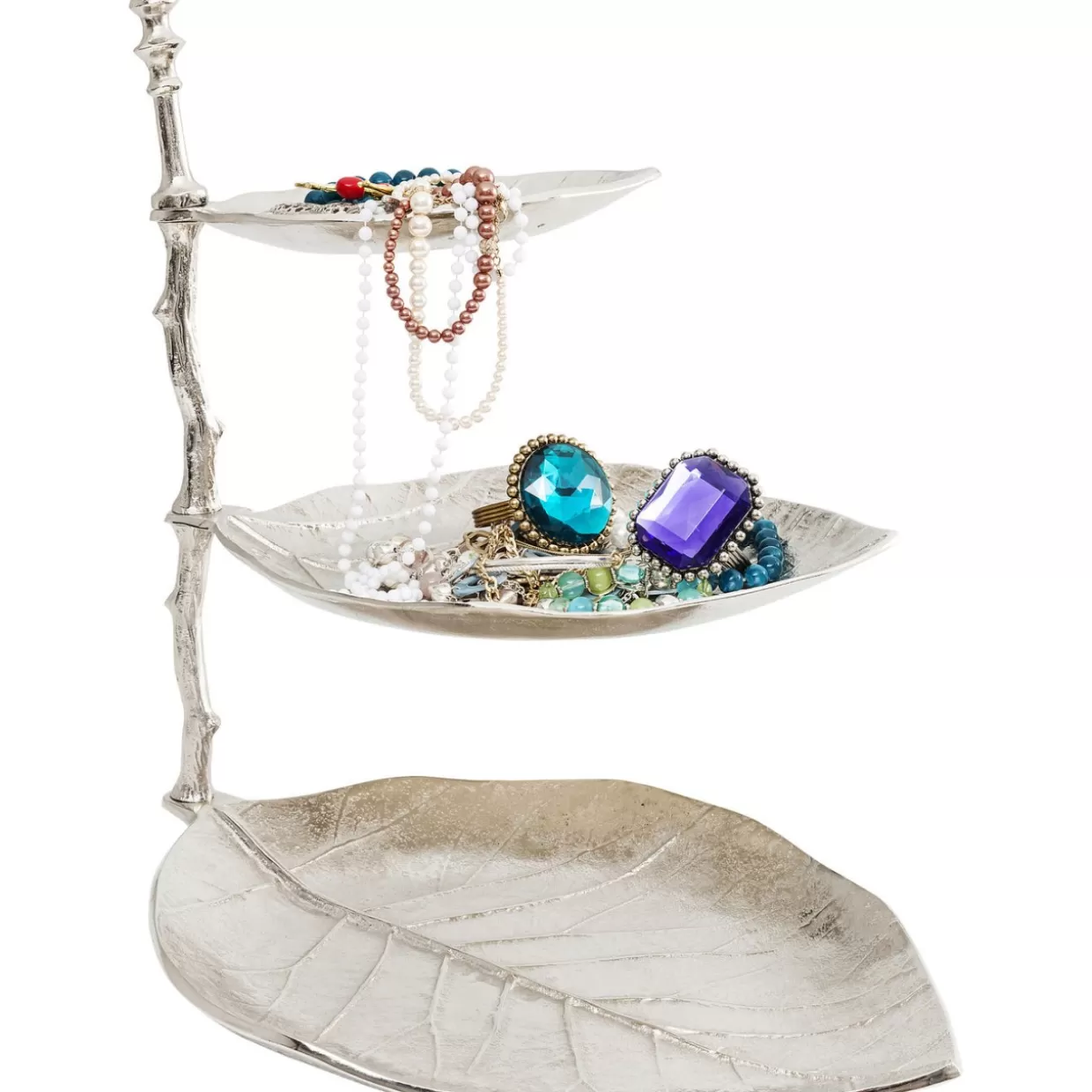 KARE Design Geschirr & Tischaccessoires | Deko Etagere Leaf Silber