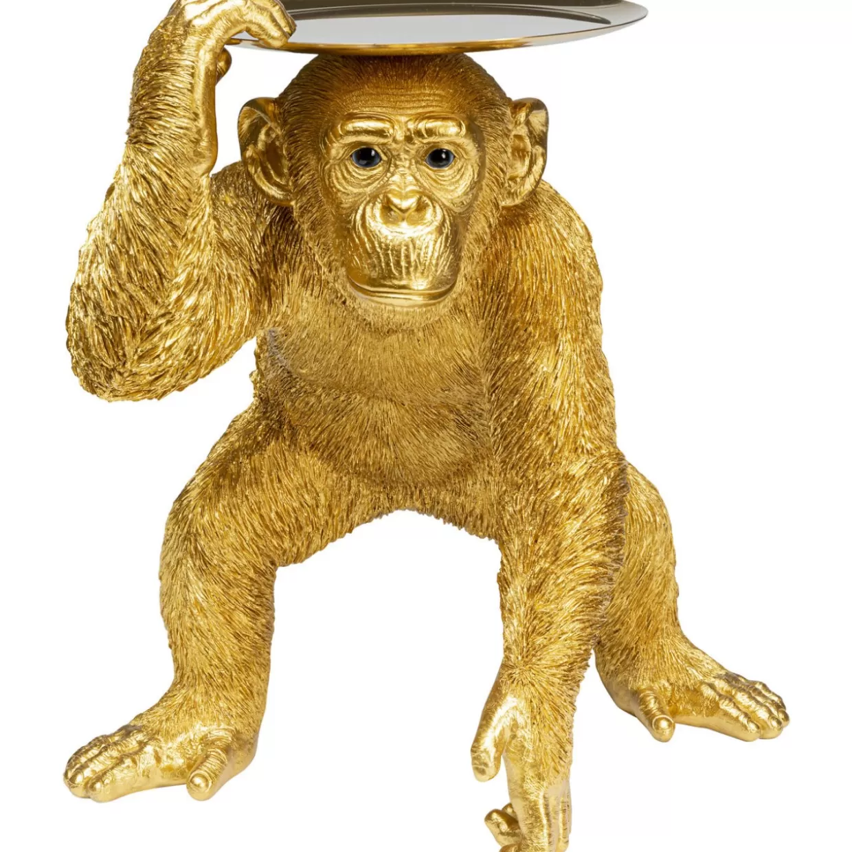 KARE Design Deko & Geschenkartikel | Deko Figur Butler Playing Chimp Gold 52Cm