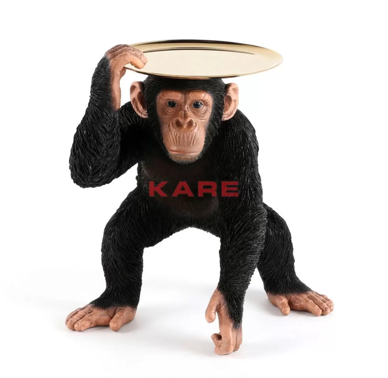 KARE Design Deko & Geschenkartikel | Deko Figur Butler Playing Chimp Schwarz 52Cm
