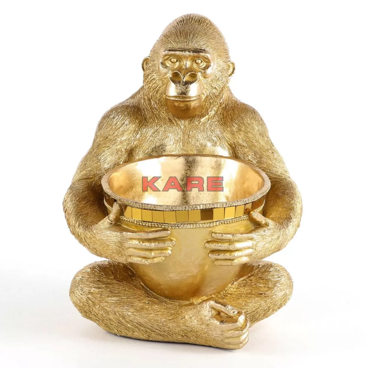 KARE Design Deko & Geschenkartikel | Deko Figur Gorilla Holding Bowl Gold
