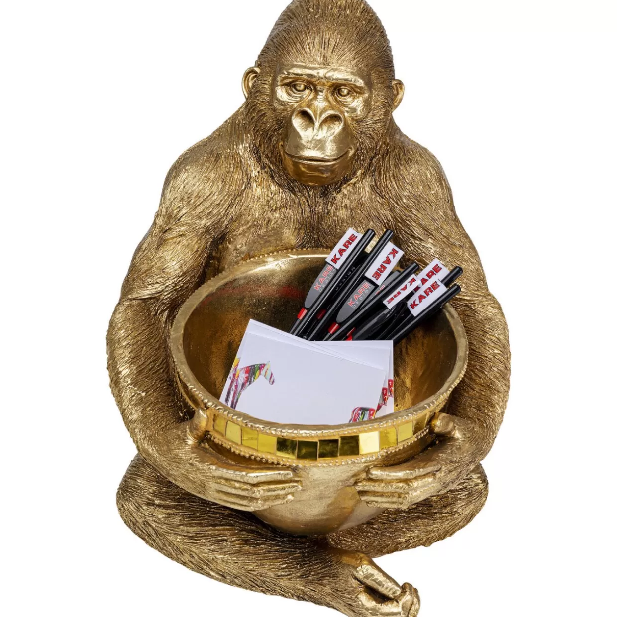 KARE Design Deko & Geschenkartikel | Deko Figur Gorilla Holding Bowl Gold