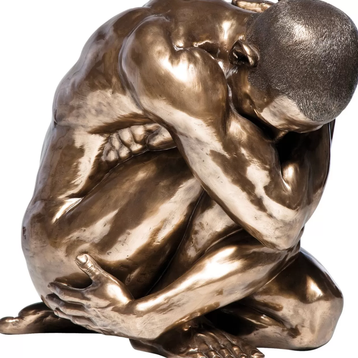 KARE Design Deko & Geschenkartikel | Deko Figur Nude Man Hug Bronze 54Cm