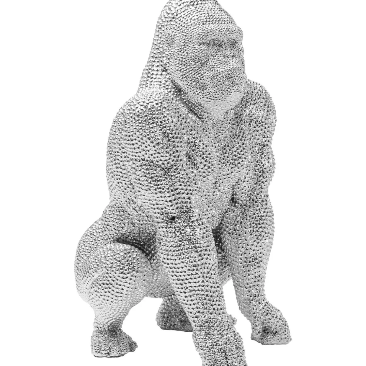 KARE Design Deko & Geschenkartikel | Deko Figur Shiny Gorilla Silber 46Cm