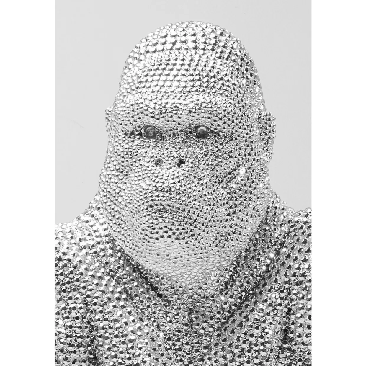 KARE Design Deko & Geschenkartikel | Deko Figur Shiny Gorilla Silber 46Cm