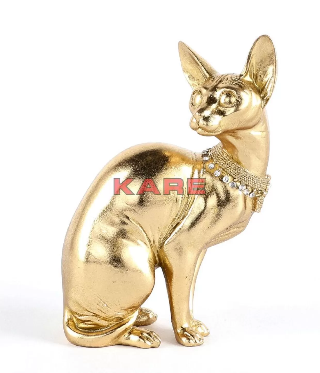 KARE Design Deko & Geschenkartikel | Deko Figur Sitting Cat Audrey Gold 27Cm