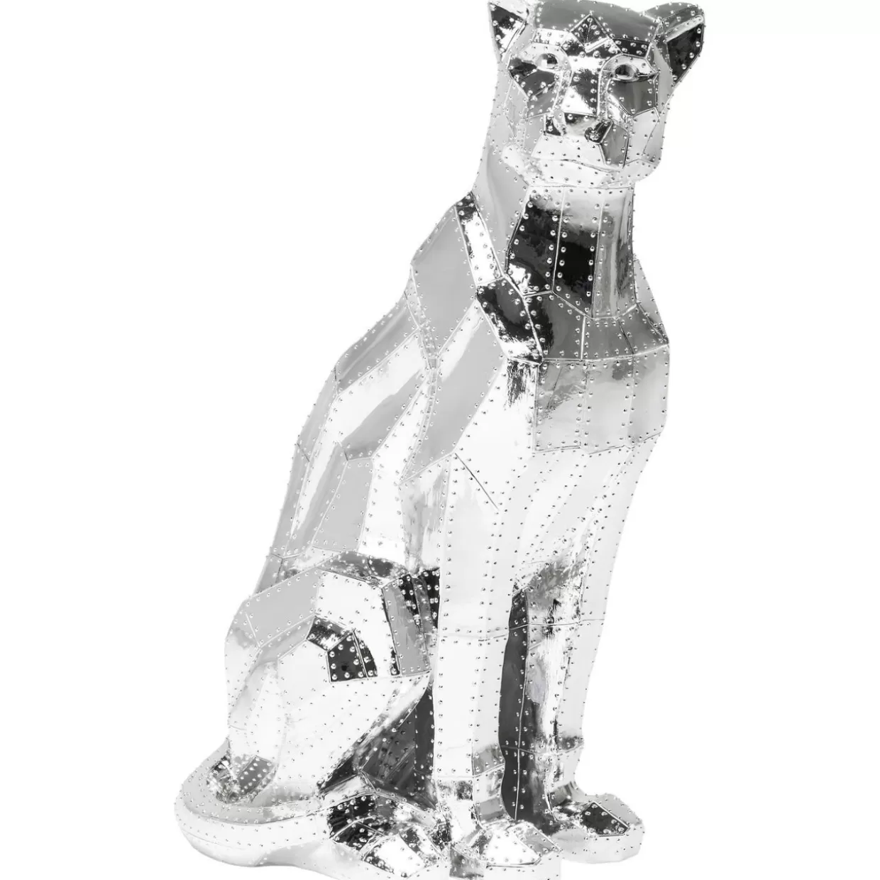 KARE Design Deko & Geschenkartikel | Deko Figur Sitting Cat Rivet Chrome