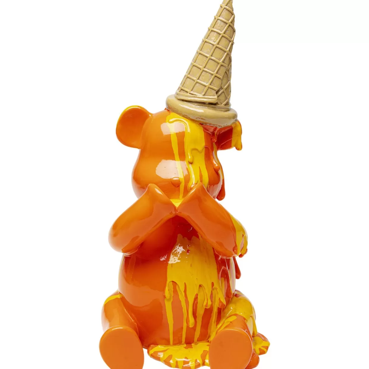 KARE Design Deko & Geschenkartikel | Deko Figur Sitting Gelato Bear Orange 37Cm