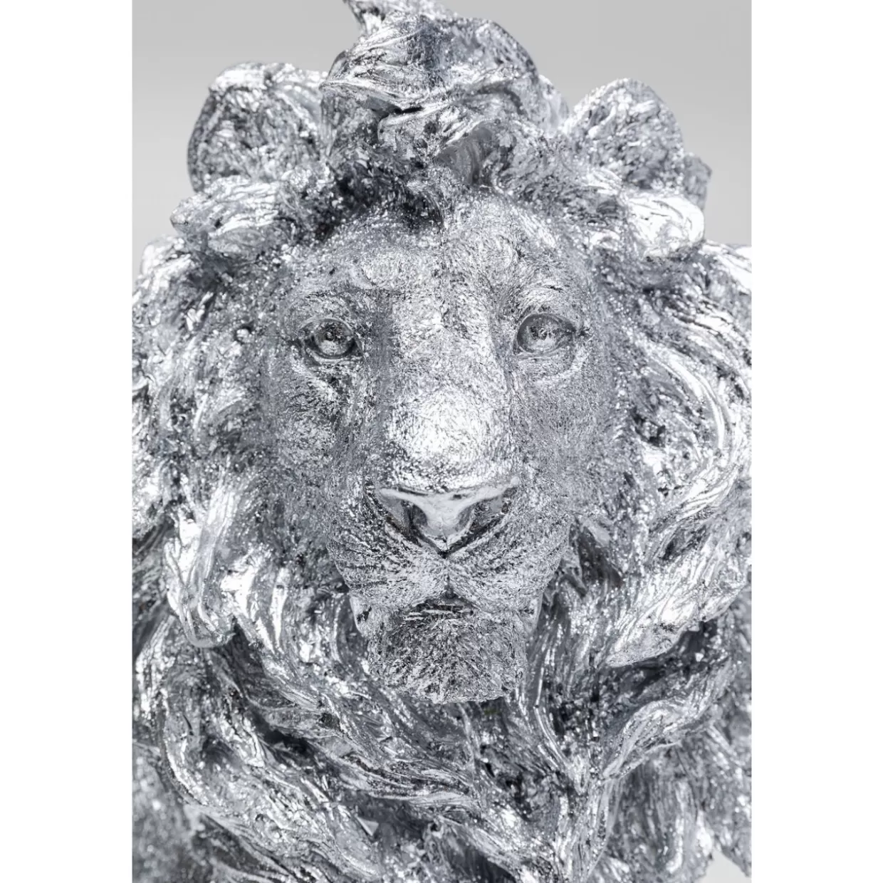 KARE Design Deko & Geschenkartikel | Deko Figur Sitting Lion Silber 42Cm