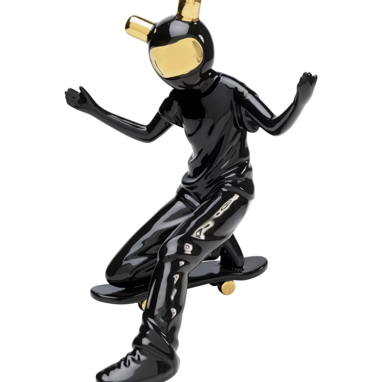 KARE Design Deko & Geschenkartikel | Deko Figur Skating Astronaut Schwarz 21Cm