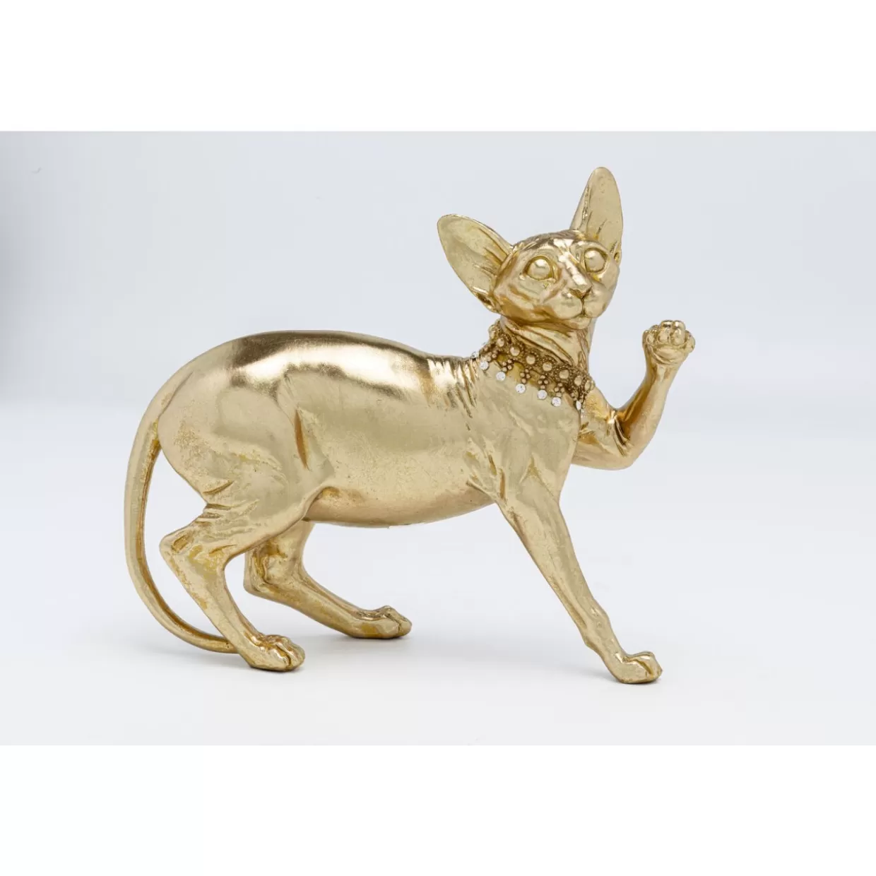 KARE Design Deko & Geschenkartikel | Deko Figur Standing Cat Audrey Gold 29Cm