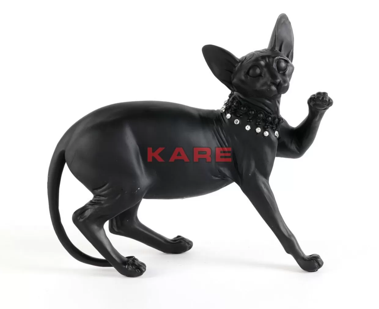 KARE Design Deko & Geschenkartikel | Deko Figur Standing Cat Audrey Schwarz 29Cm
