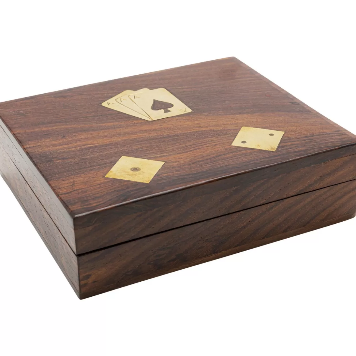 KARE Design Deko & Geschenkartikel | Deko Karten Box Gamble Wood (7/Tlg.)