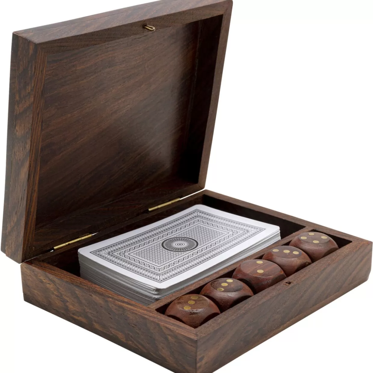 KARE Design Deko & Geschenkartikel | Deko Karten Box Gamble Wood (7/Tlg.)