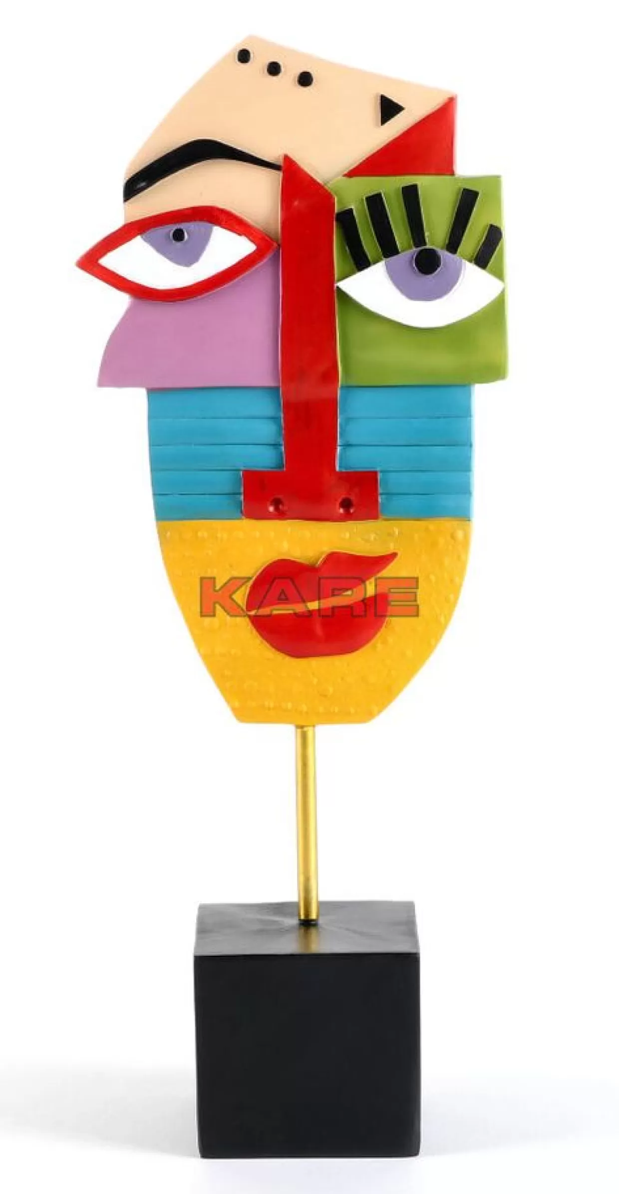 KARE Design Deko & Geschenkartikel | Deko Objekt Abstract Face Multicolour 52Cm