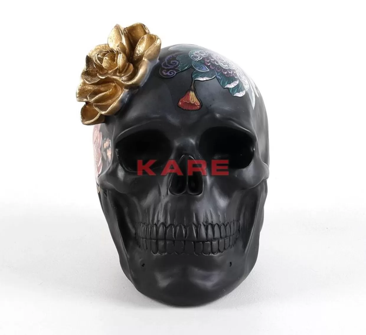 KARE Design Deko & Geschenkartikel | Deko Objekt Flower Skull 22Cm