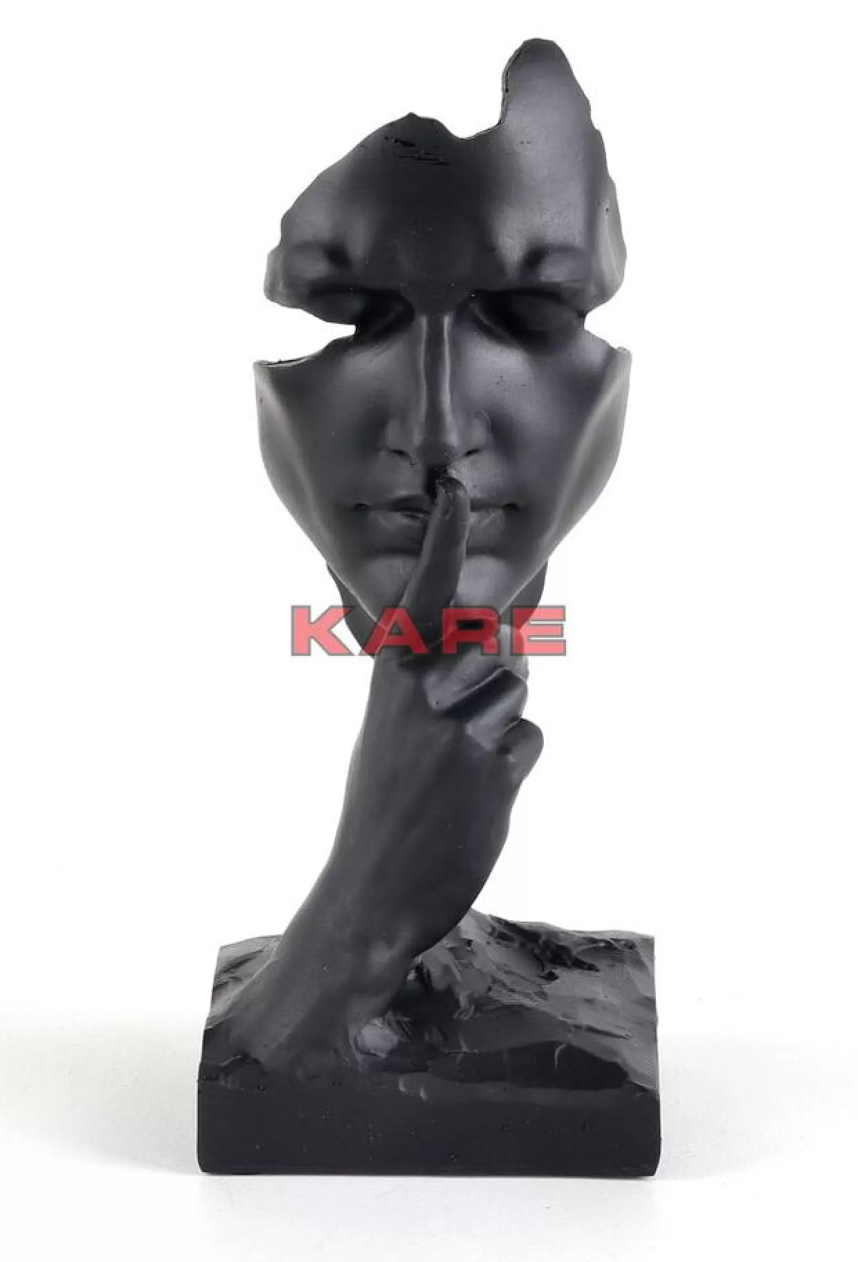 KARE Design Deko & Geschenkartikel | Deko Objekt Quiet Face Schwarz 31Cm