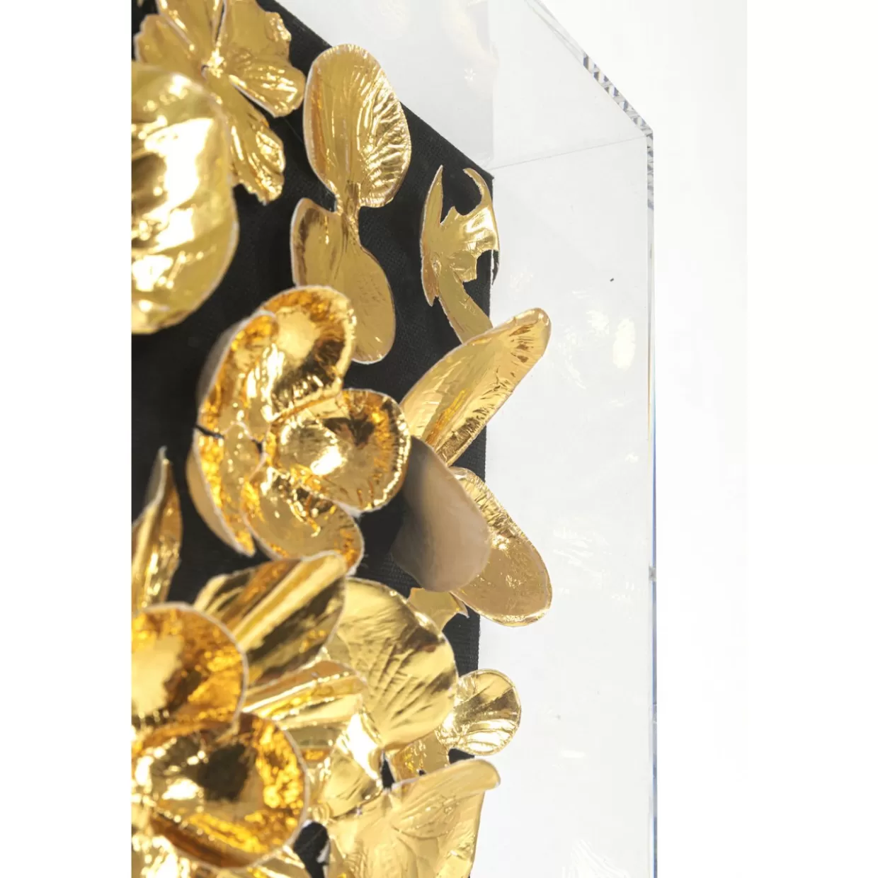 KARE Design Bilder | Deko Rahmen Gold Flower 60X60Cm