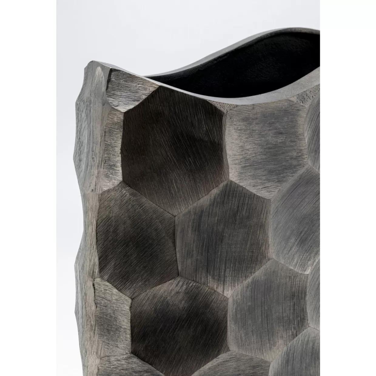 KARE Design Vasen | Deko Vase Sacramento Comb Silber Antik 59Cm