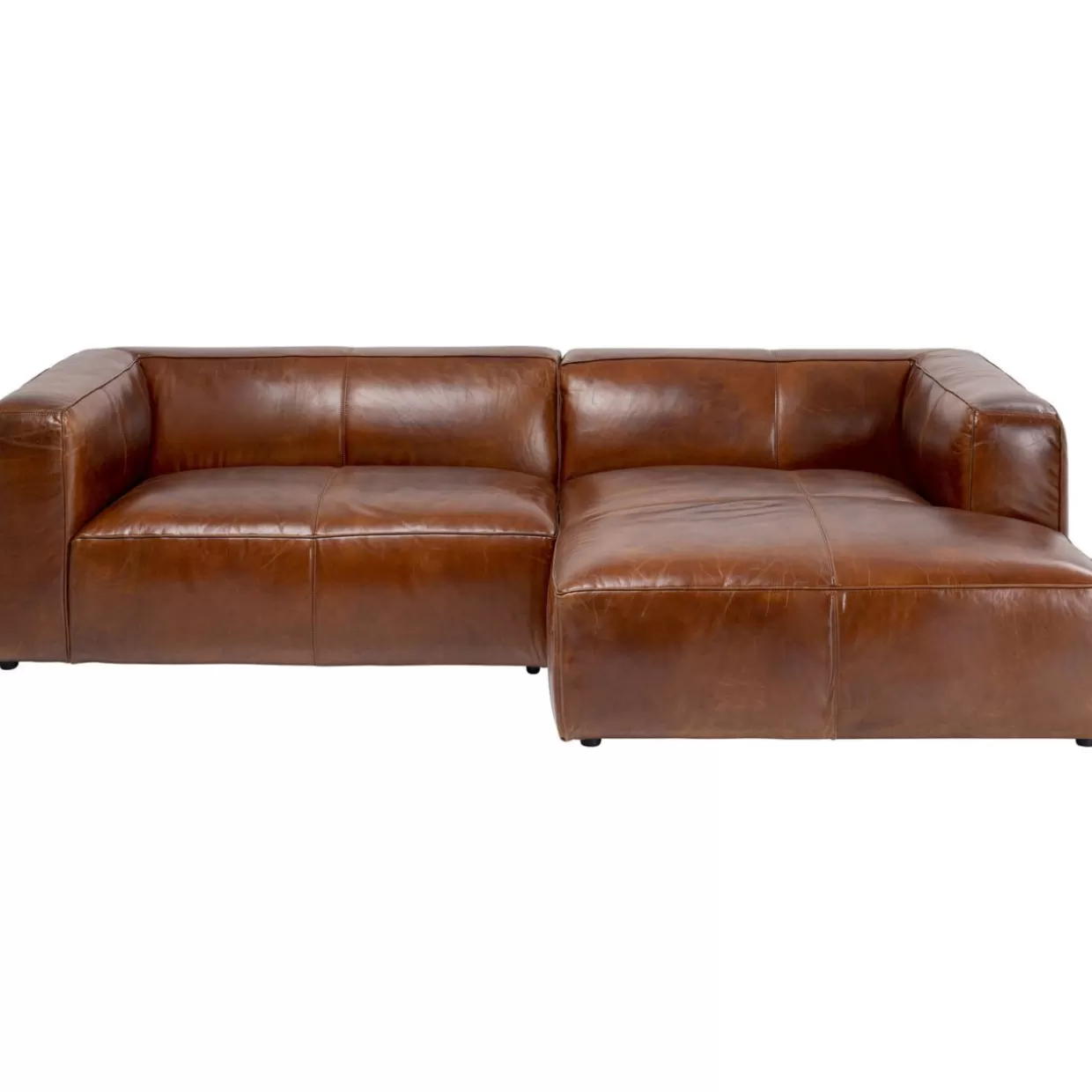 KARE Design Sofas & Couches | Ecksofa Cubetto Leder Braun
