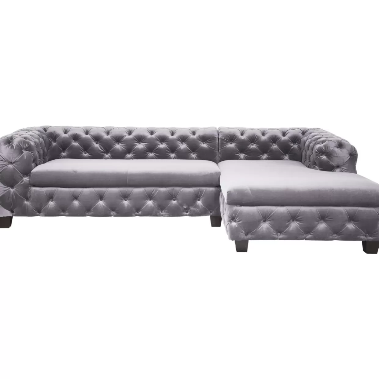 KARE Design Sofas & Couches | Ecksofa Desire Velvet Silbergrau R