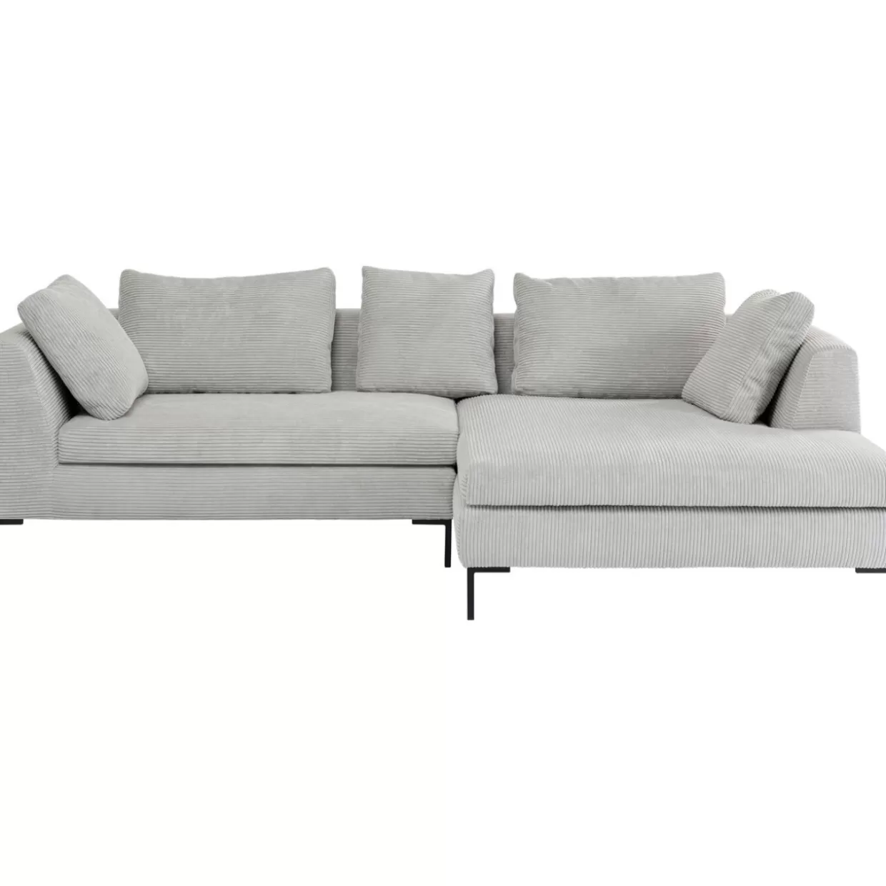 KARE Design Sofas & Couches | Ecksofa Gianni Cord Grau Rechts