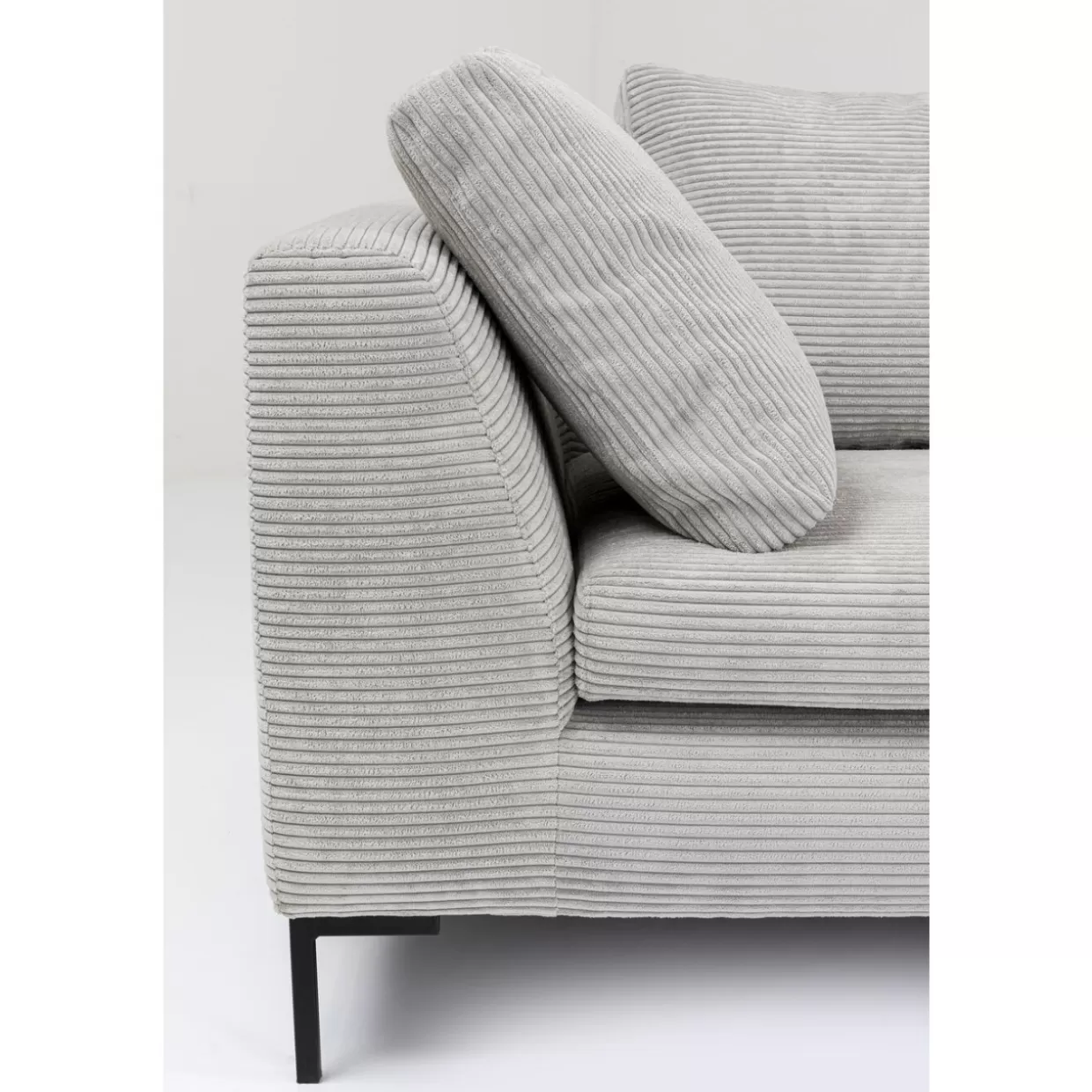 KARE Design Sofas & Couches | Ecksofa Gianni Cord Grau Rechts