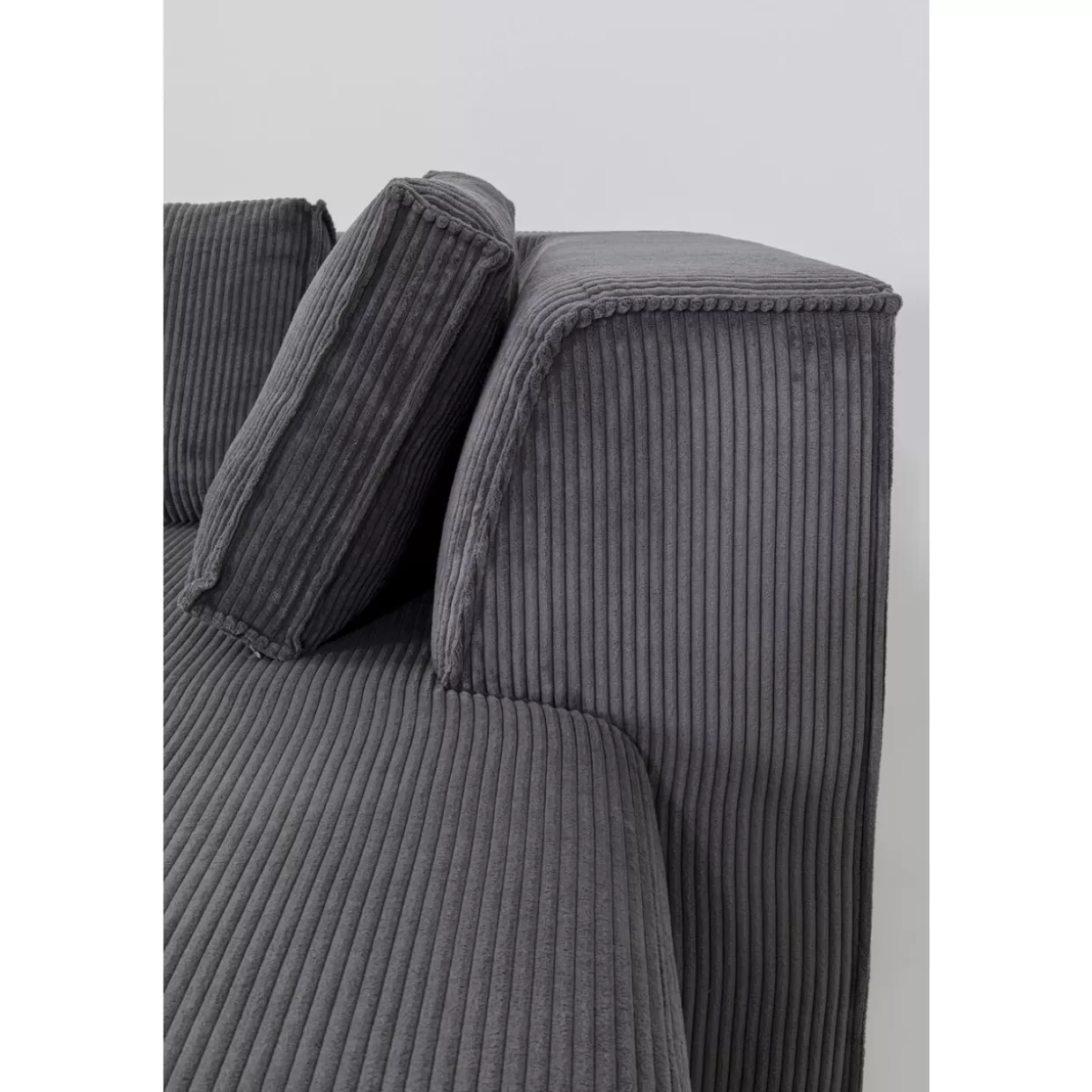 KARE Design Sofas & Couches | Ecksofa Infinity Ottomane Cord Grau Rechts