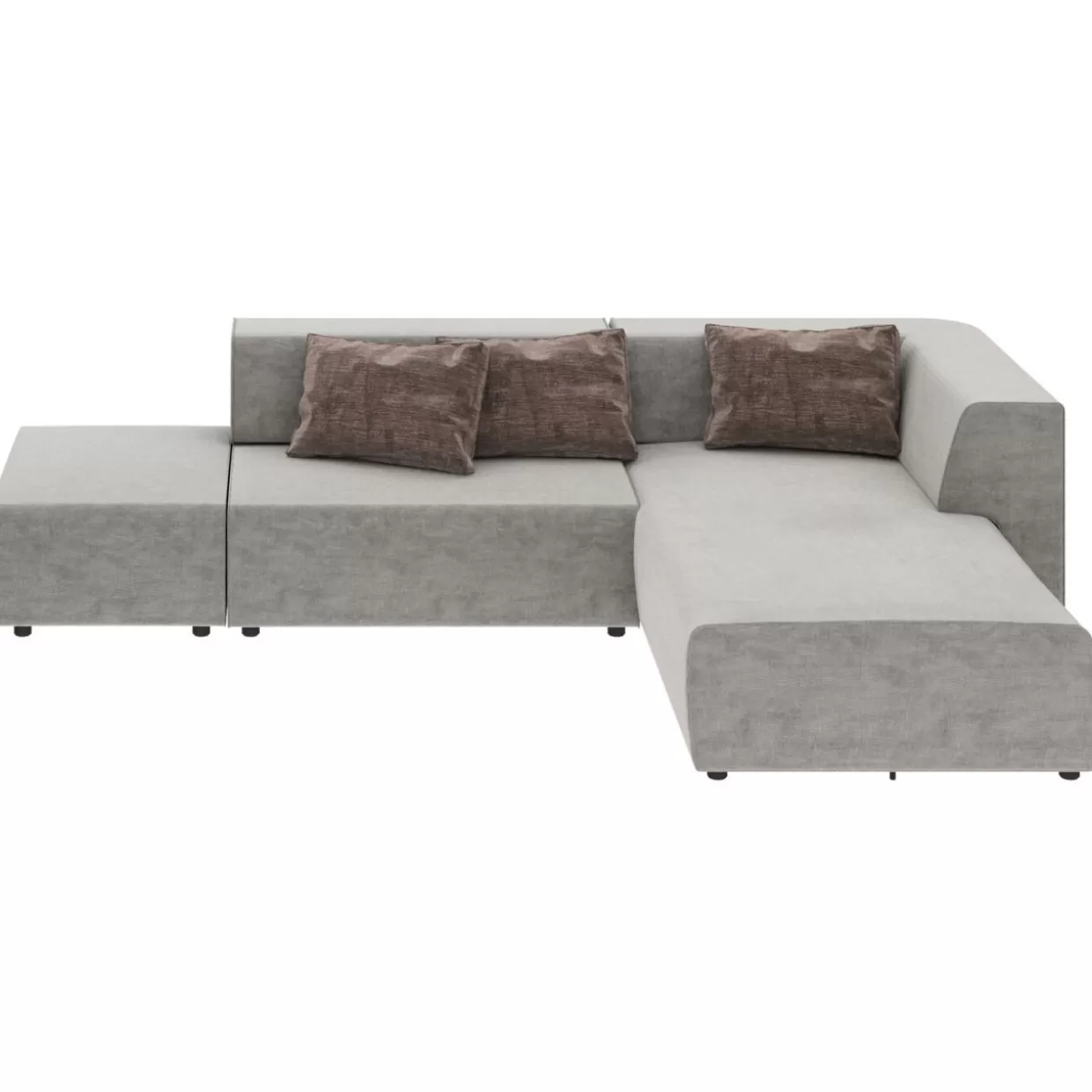 KARE Design Sofas & Couches | Ecksofa Infinity Vegas Grau 337Cm
