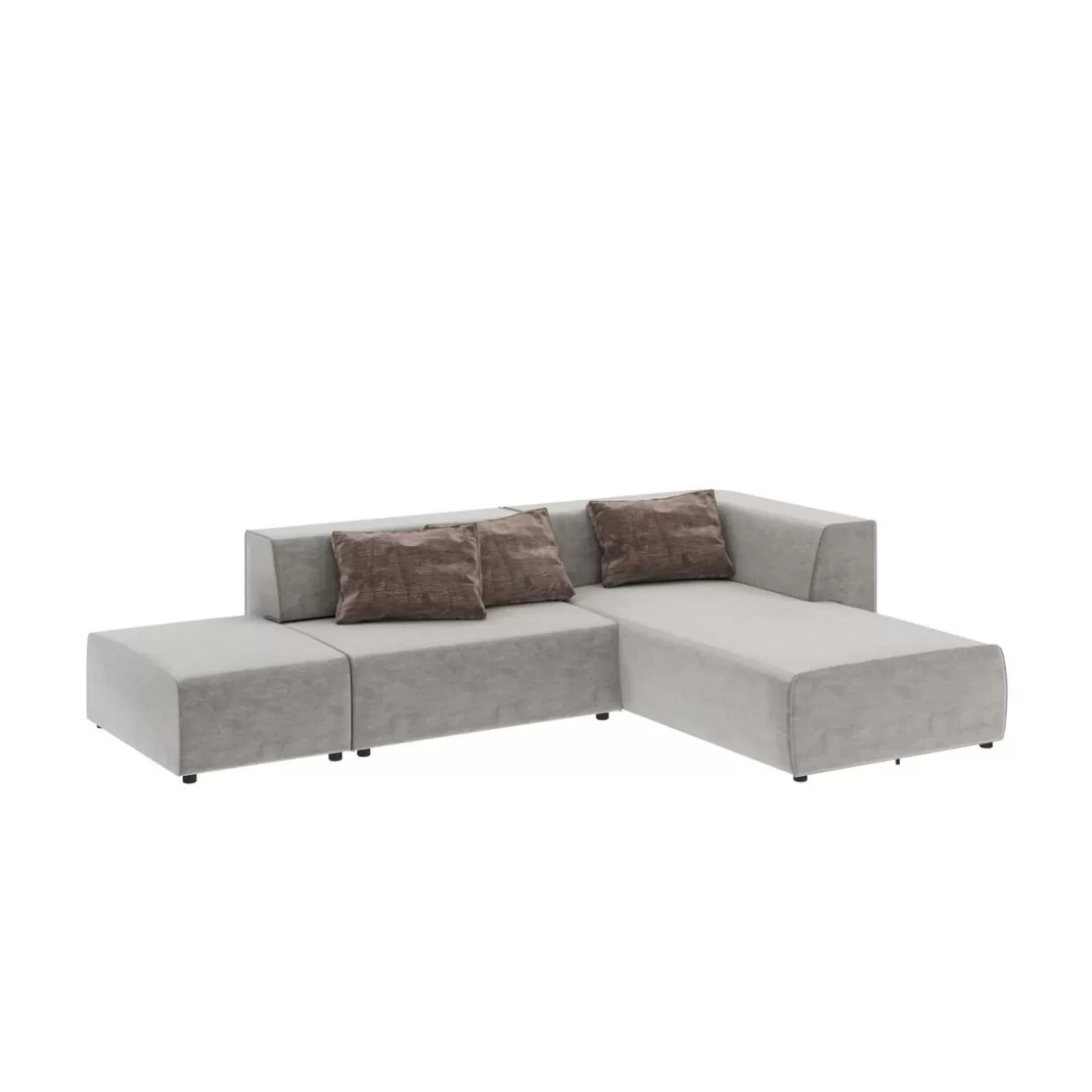 KARE Design Sofas & Couches | Ecksofa Infinity Vegas Grau 337Cm