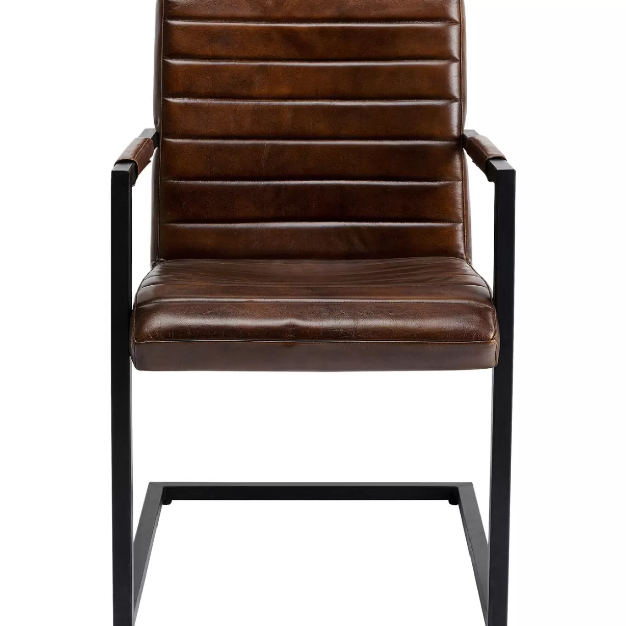 KARE Design Stühle | Freischwinger Lola Leder Braun