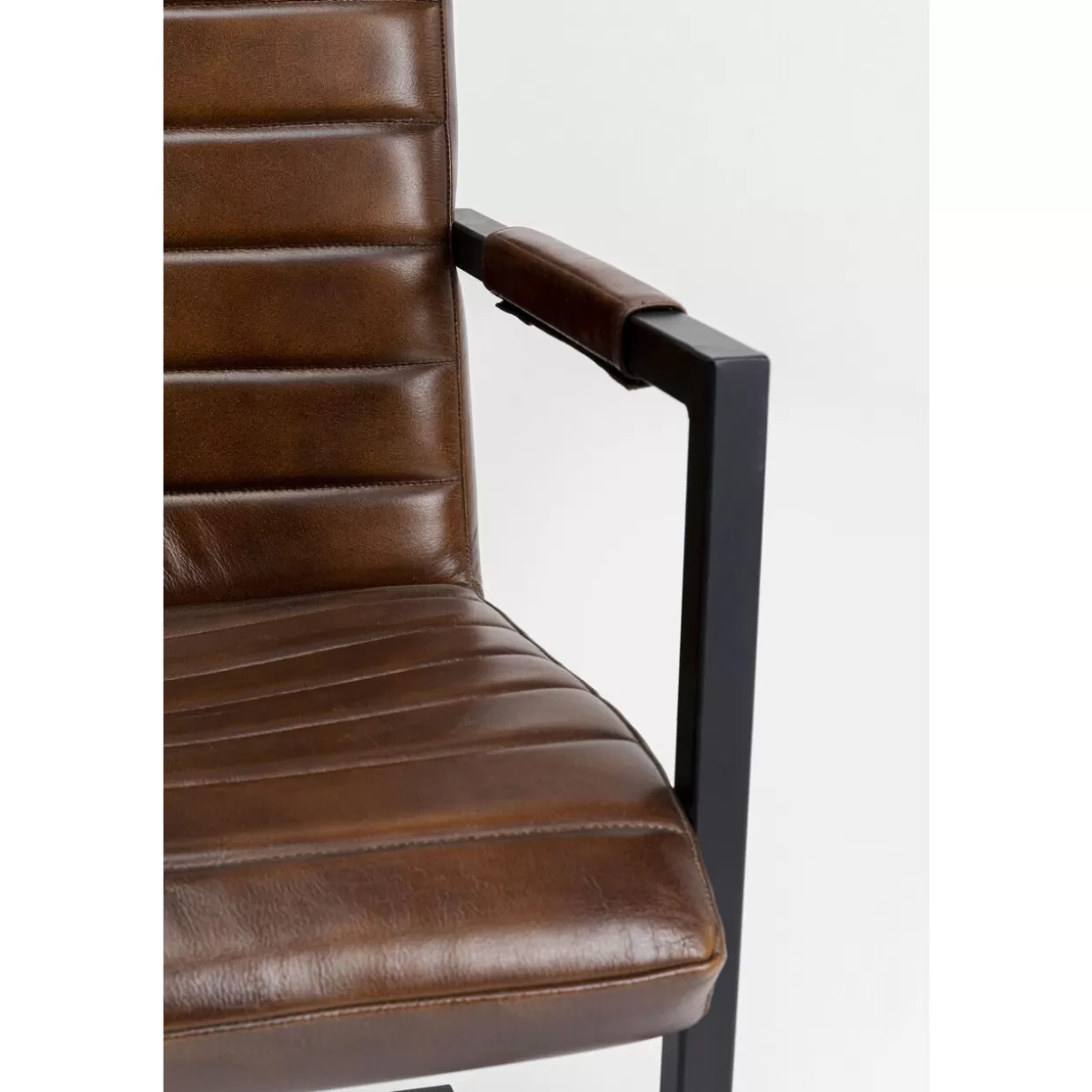 KARE Design Stühle | Freischwinger Lola Leder Braun