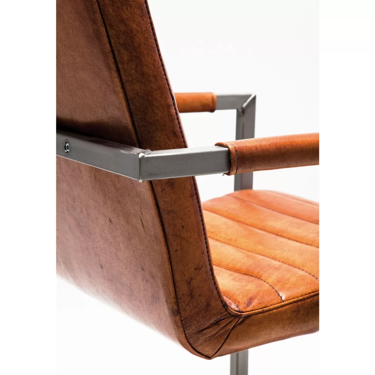 KARE Design Stühle | Freischwinger Riffle Buffalo Brown