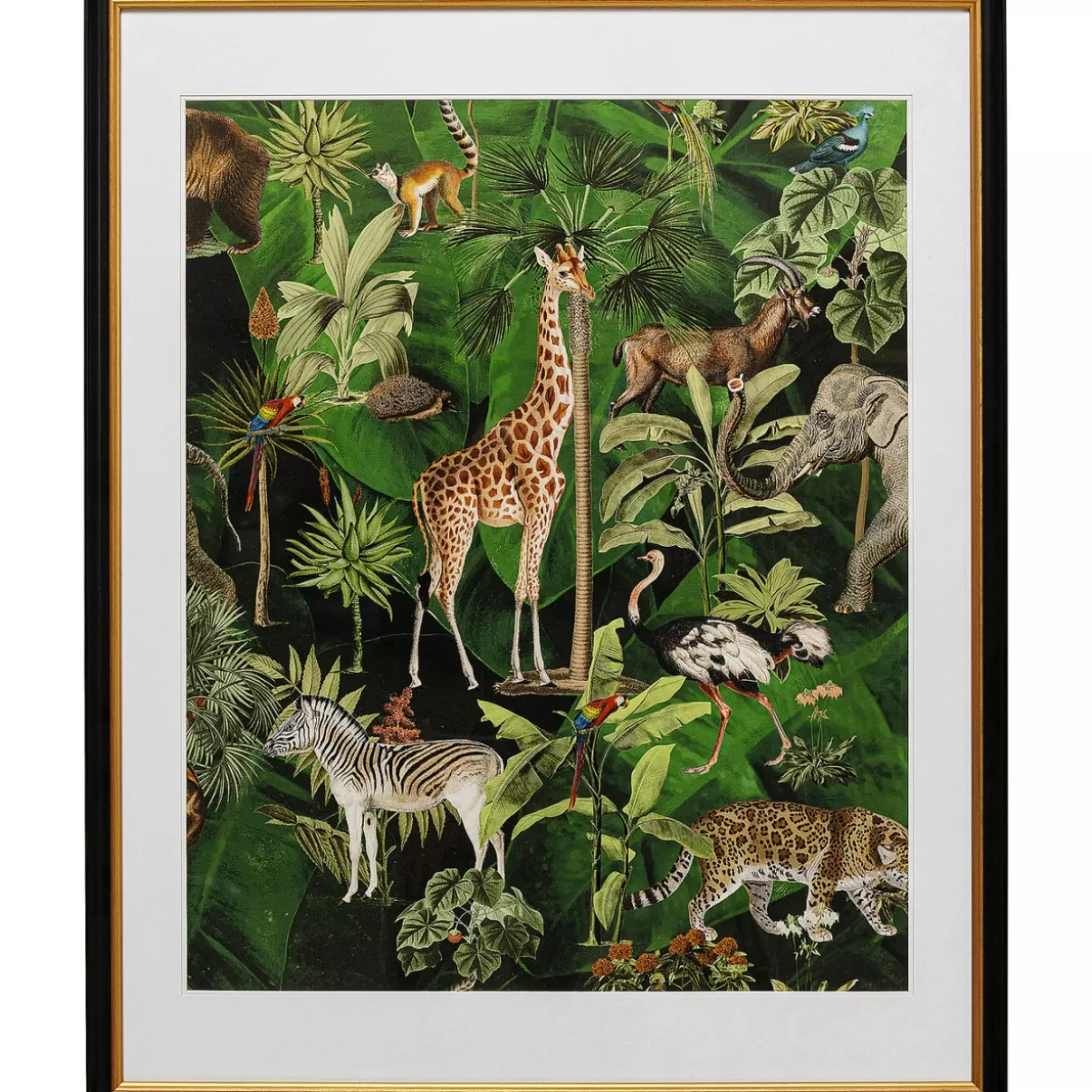 KARE Design Bilder | Gerahmtes Bild Animals In Jungle 80X100Cm