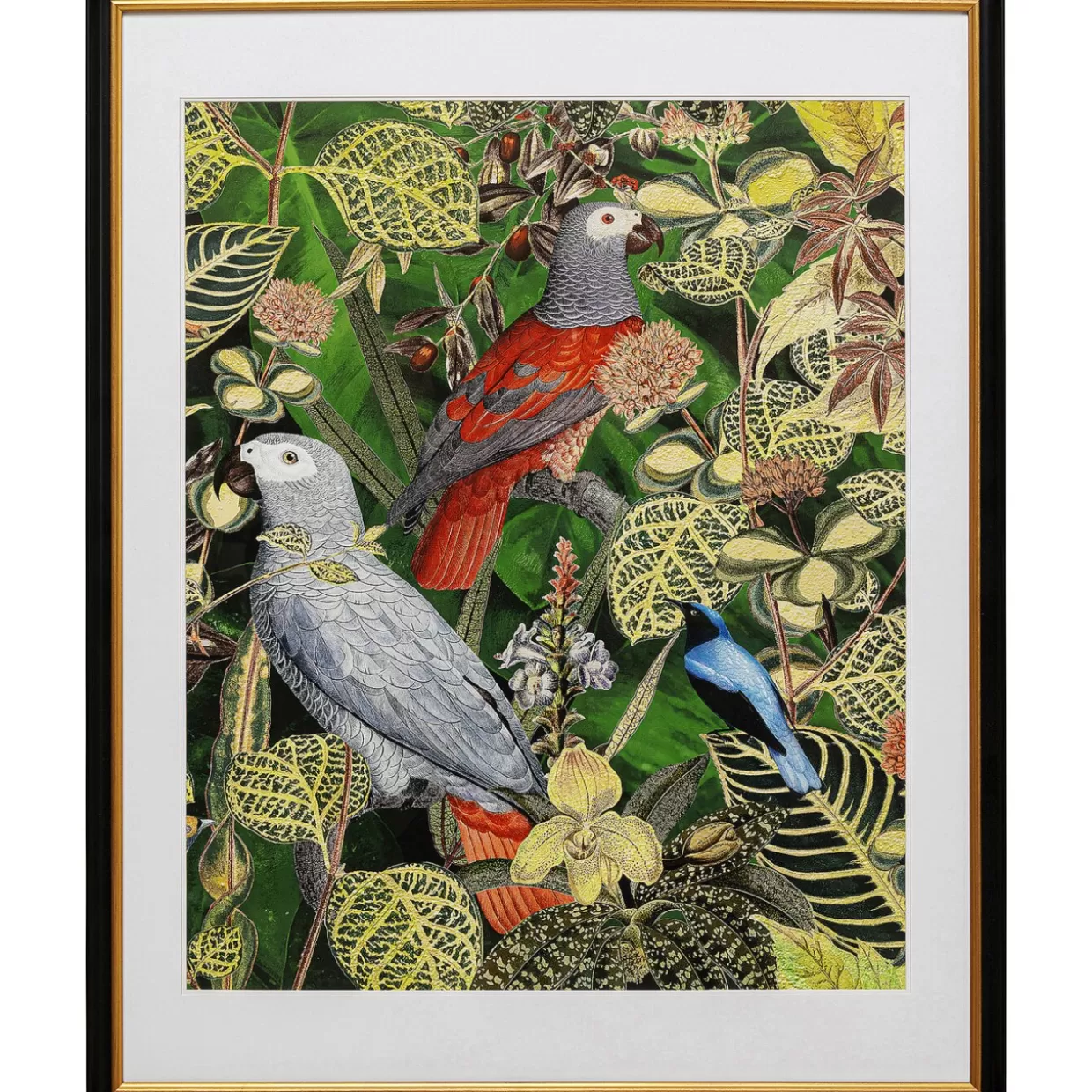 KARE Design Bilder | Gerahmtes Bild Birds In Jungle 80X100Cm