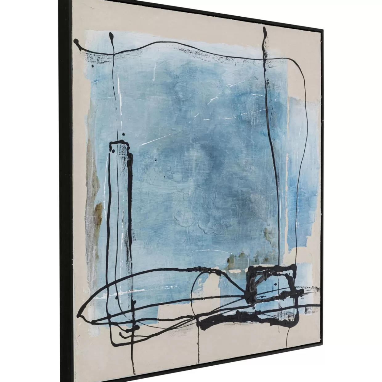 KARE Design Bilder | Gerahmtes Bild Dust Blau 100X100Cm