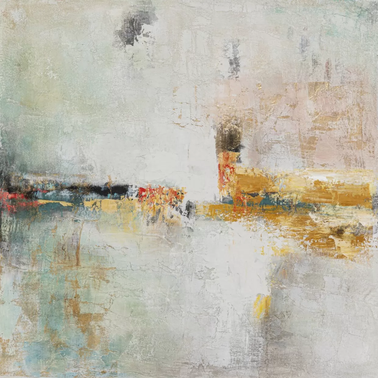 KARE Design Bilder | Gerahmtes Bild Dust Gold 120X120Cm