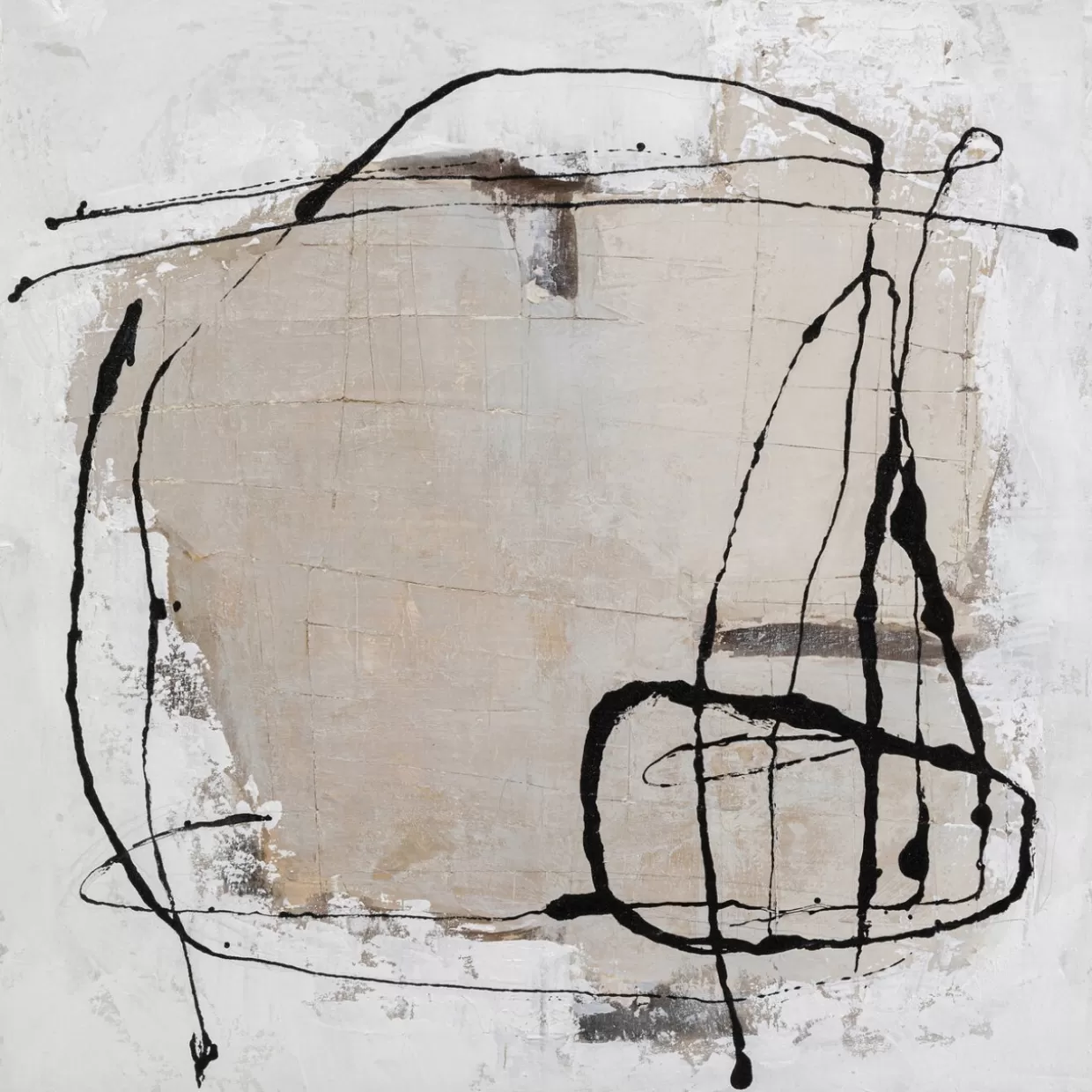 KARE Design Bilder | Gerahmtes Bild Dust Grau 100X100Cm
