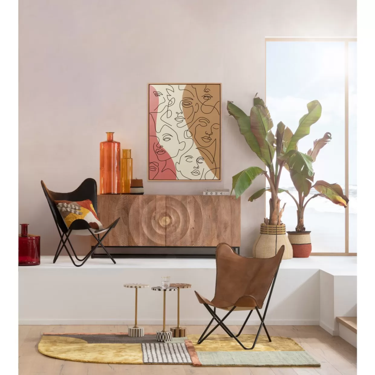 KARE Design Bilder | Gerahmtes Bild Faccia Arte Tri Colore 90X120Cm