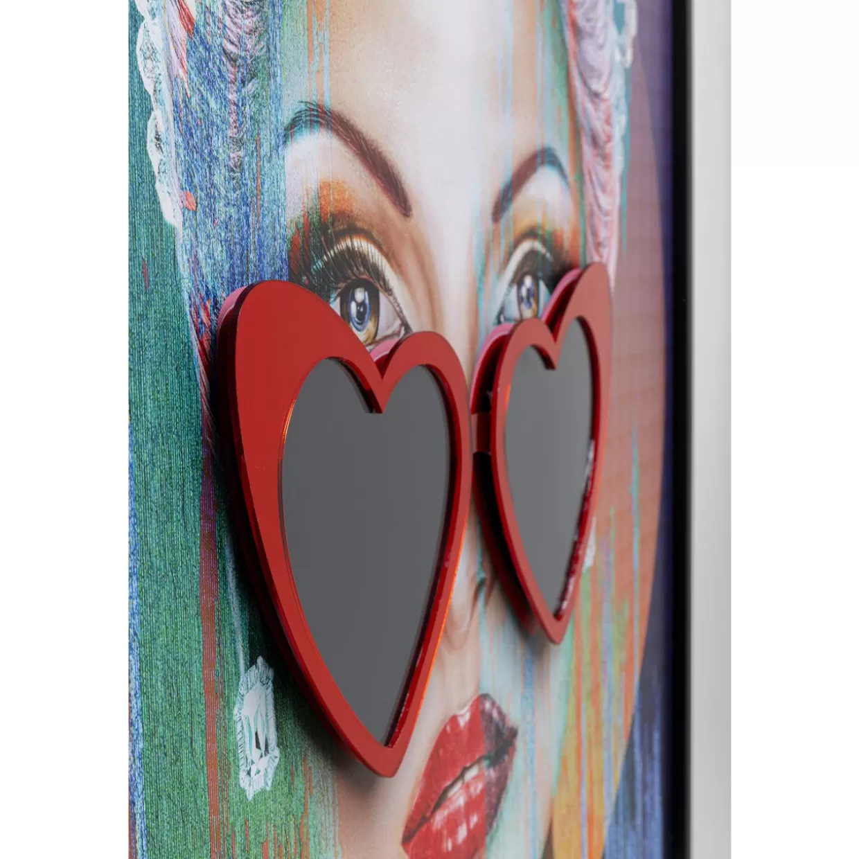 KARE Design Bilder | Gerahmtes Bild Heart Glasses 80X100Cm
