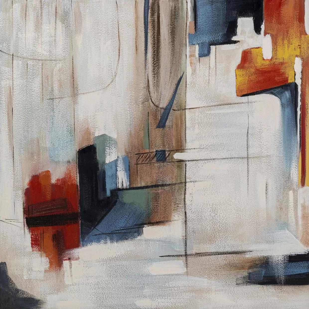 KARE Design Bilder | Gerahmtes Bild Visione Obliquo 100X100Cm