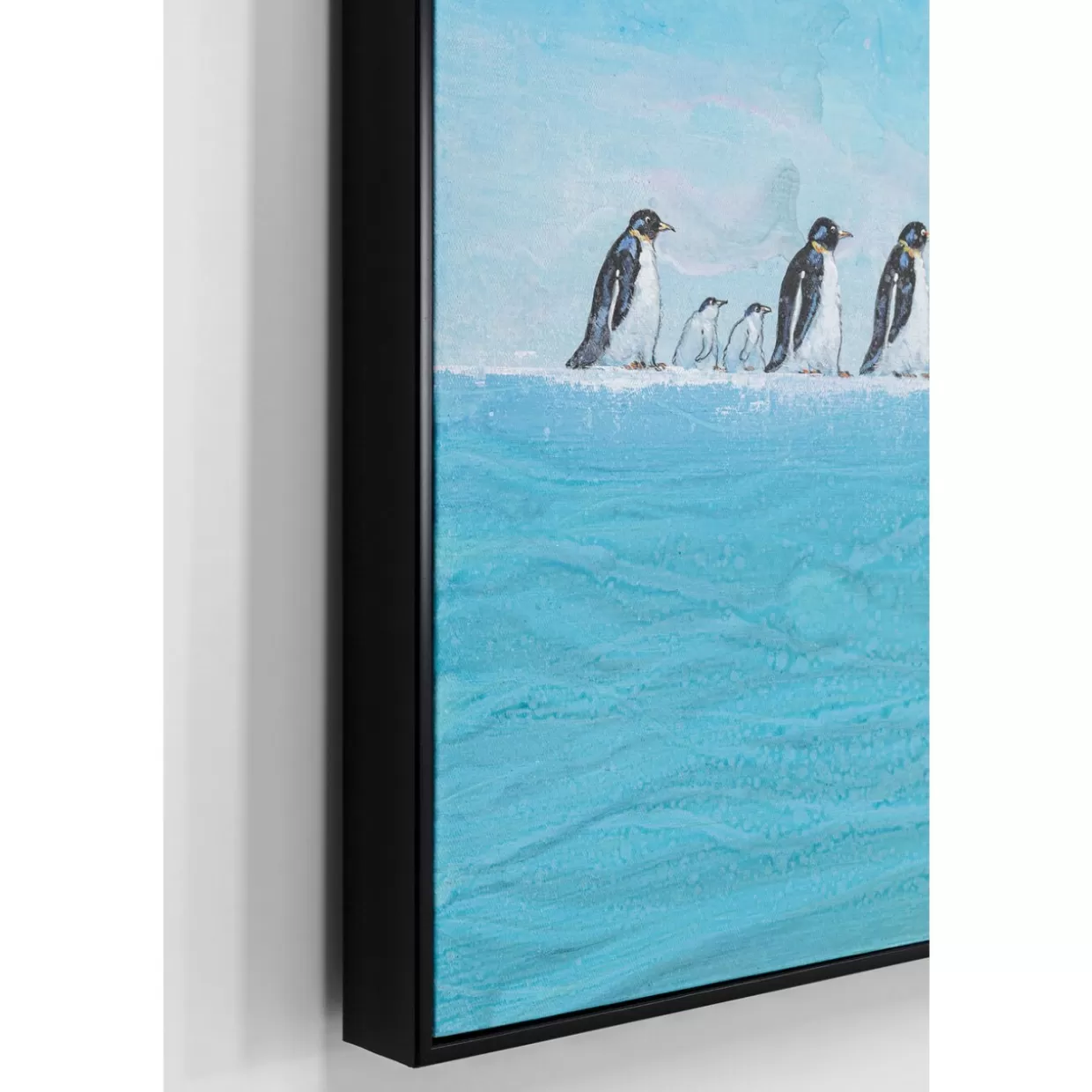 KARE Design Bilder | Gerahmtes Bild Walking Penguins 140X140Cm