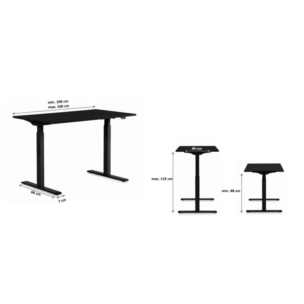KARE Design Tische | Gestell Tavola Office Schwarz Smart