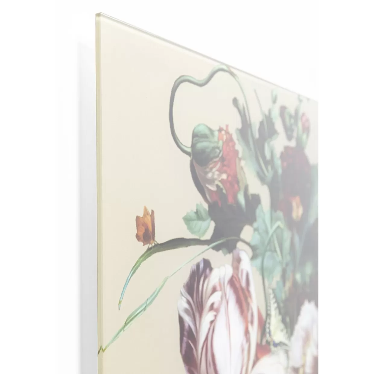 KARE Design Bilder | Glasbild Bouquet Beauty Beige 100X100Cm