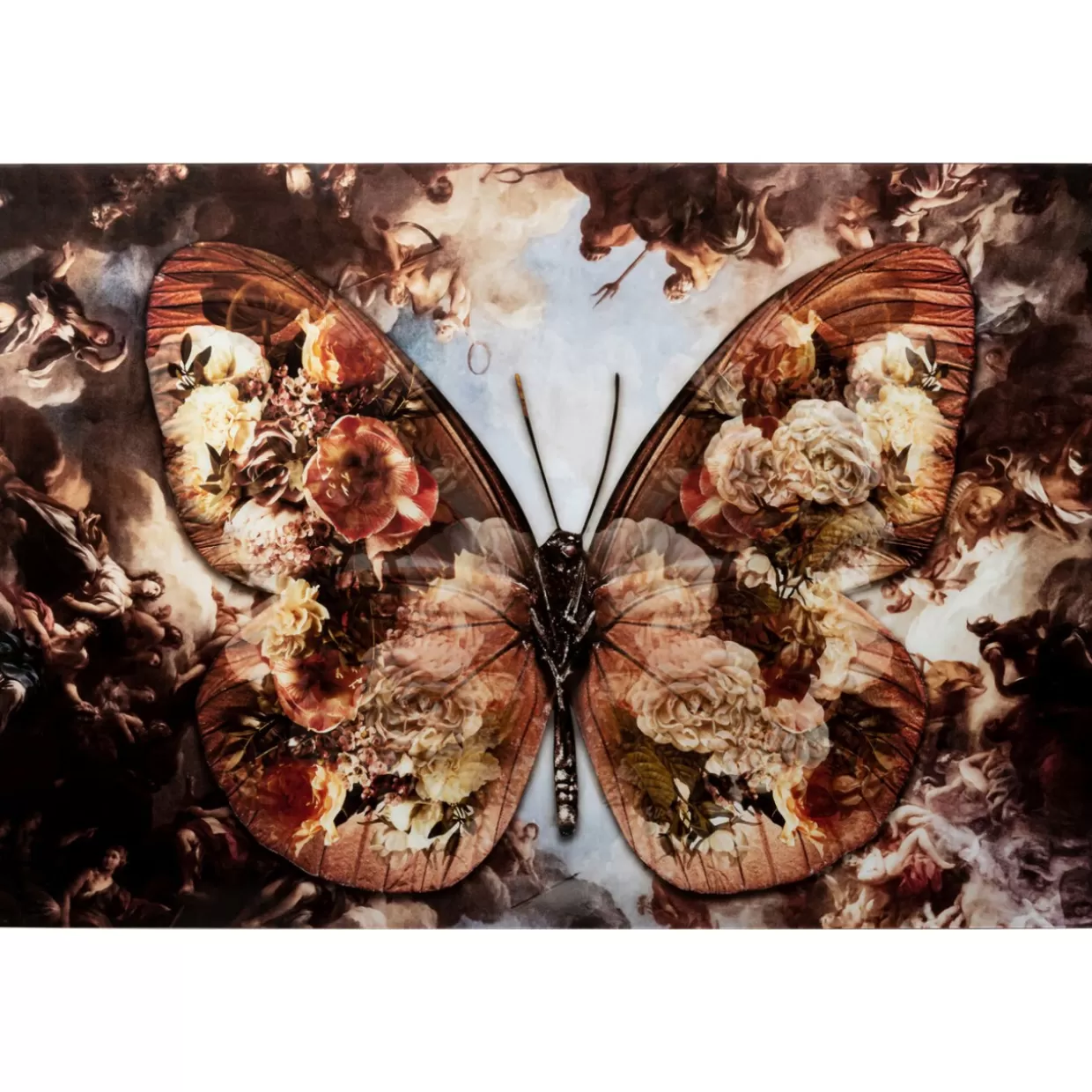 KARE Design Bilder | Glasbild Butterfly 150X100Cm